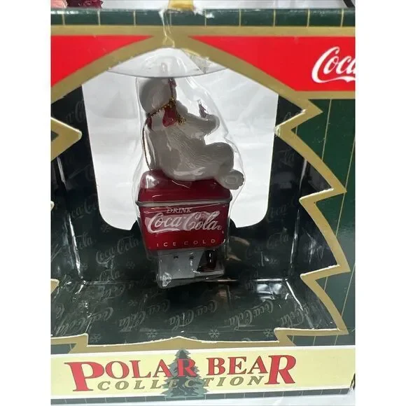 1998 COCA-COLA POLAR BEAR COLLECTION ORNAMENT - Bear Coke Machine - - Picture 5 of 12
